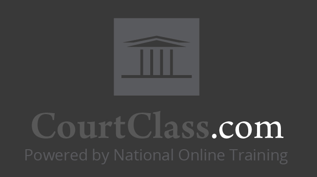 CourtClass logo in black and white, featuring the words "CourtClass" in a bold, clean, modern font, centered on a white background.